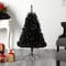 4ft. Pre-Lit Black Artificial Christmas Tree, Clear LED Lights